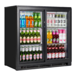 Bar cooler Chiller Sliding 2 doors BLACK LG-208 S
