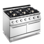 ALPHALUX GAS COOKER RANGE 6 BURNERS ON OVEN - AXGC-900-6M