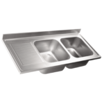 Sink on Stand 180X70X90 Middle Bowls2 - SOS18070MB2