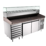 TECNOFRIGO Counter Preparation Chiller Italy with Salad Chiller VRX - TFPZ2610TN+VRX2000