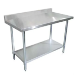 WORK TABLE 1 Undershelf 100X70X90 Backsplash - WT1U100S