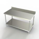 WORK TABLE 1 Undershelf 160X70X60 Flat top for showroom use - WT1U160F