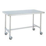 WORK TABLE Open 120X65X85 Flat top on Wheels - WTO120FW