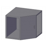 Neutral Wall Cabinet Corner 40X40X60 Hinge Door SCGZ / NWCC60H