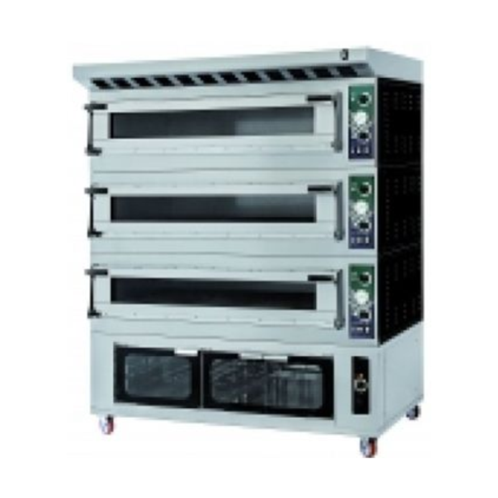 HOSTEK ELECTRIC OVEN 3 DECK+PROFER DUAL 6 GLASS